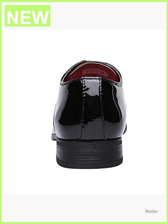 Men\'s Faux Patent Leather Tuxedo Dress Shoes Classic Lace-up Formal Oxford main image 5